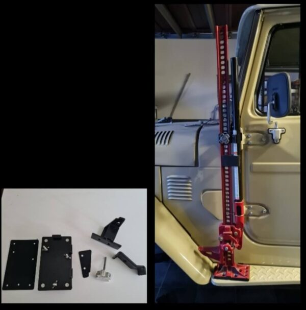 Hi Lift Jack bracket to side (left or right) (Satin black powdercoated)