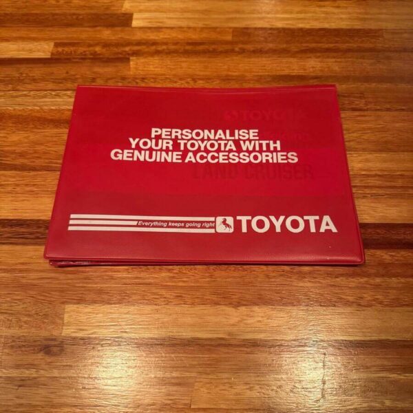 Red slip cover for owners manuals
