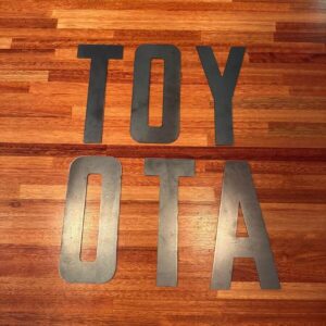 Styleside loadbin  Toyota metal letters