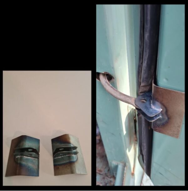 Toilet handle door stopper bracket set