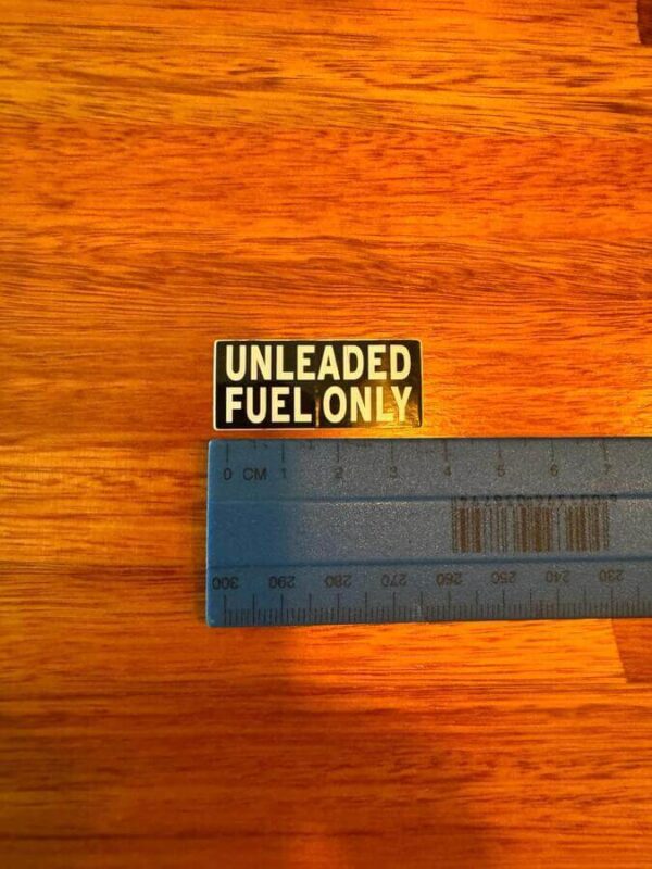 Unleaded fuel decal