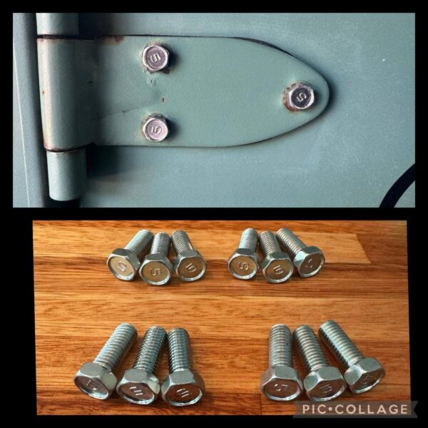 Bolt hinge to door pre 80 No 5 Bolt M 8 x 30mm 16 of