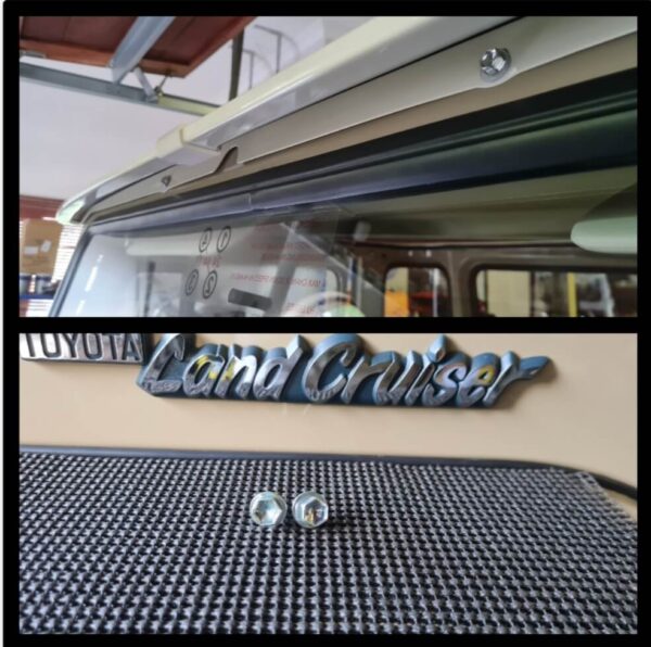Bolts windscreen to roof each 2 of 16mm