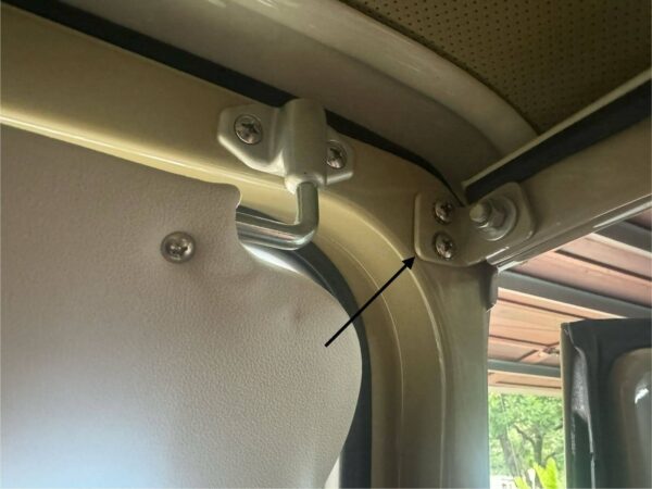 Corner bracket windscreen top stainless steel set 4 of